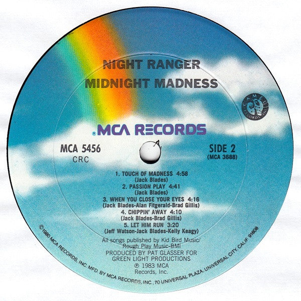 Night Ranger - Midnight Madness (Vinyl, LP, Album, Club Edition) Very Good Plus (VG+) / Very Good (VG)