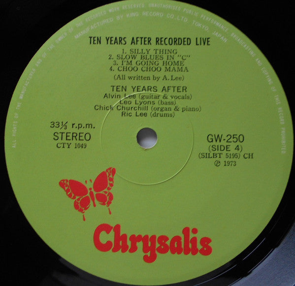 Ten Years After - Recorded Live (2xVinyl, LP, Album) Very Good Plus (VG+) / Very Good Plus (VG+)