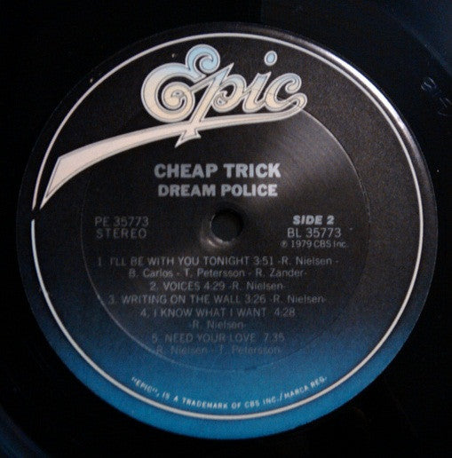 Cheap Trick - Dream Police (Vinyl, LP, Album, Reissue, Stereo) Very Good Plus (VG+) / Very Good (VG)