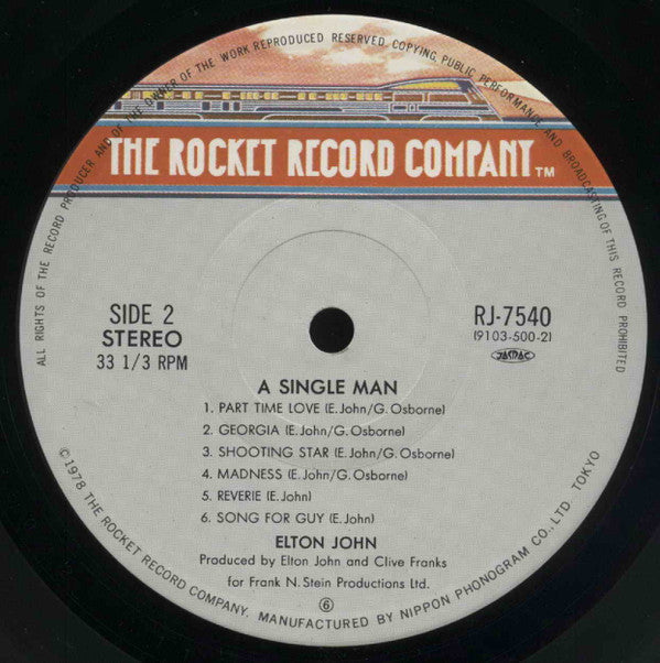 Elton John - A Single Man (Vinyl, LP, Album, Stereo)