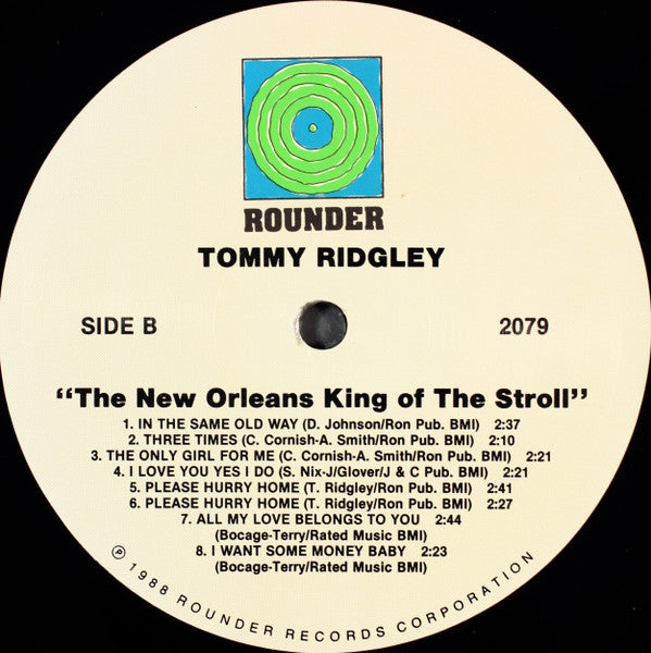Tommy Ridgley - The New Orleans King Of Stroll (Vinyl, LP, Compilation) Very Good Plus (VG+) / Good Plus (G+)