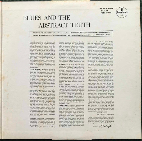 Oliver Nelson - The Blues And The Abstract Truth (Vinyl, LP, Album,...