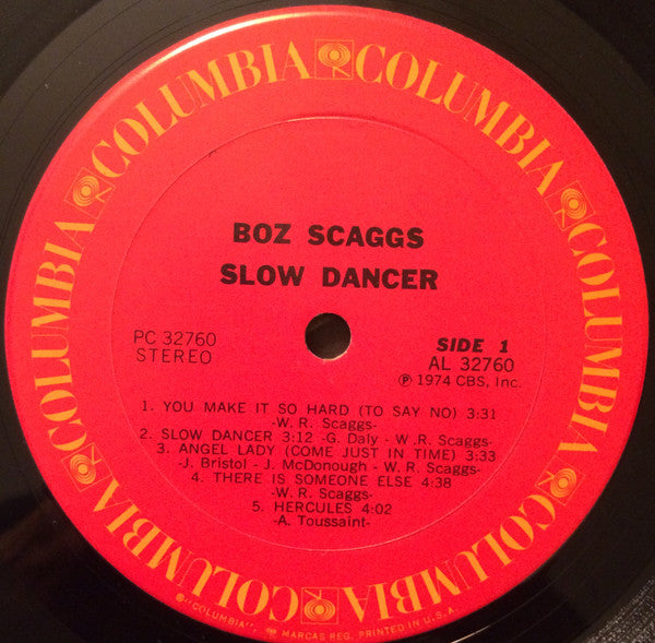 Boz Scaggs - Slow Dancer (Vinyl, LP, Album, Reissue) Very Good Plus (VG+) / Good (G)