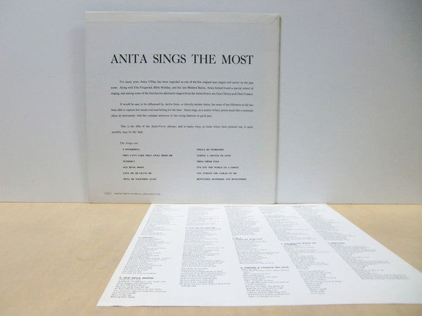 Anita O'Day - Anita Sings The Most (Vinyl, LP, Album, Reissue, Mono)