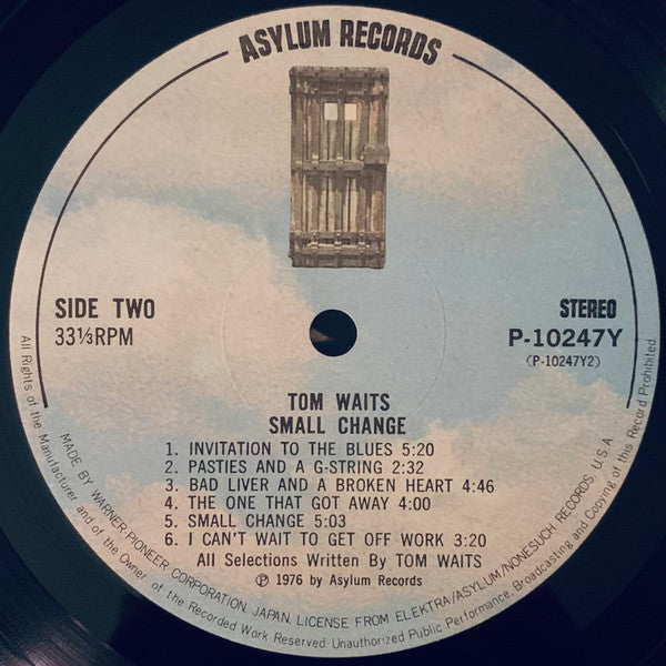 Tom Waits - Small Change (Vinyl, LP, Album, Stereo) Very Good Plus (VG+) / Good Plus (G+)
