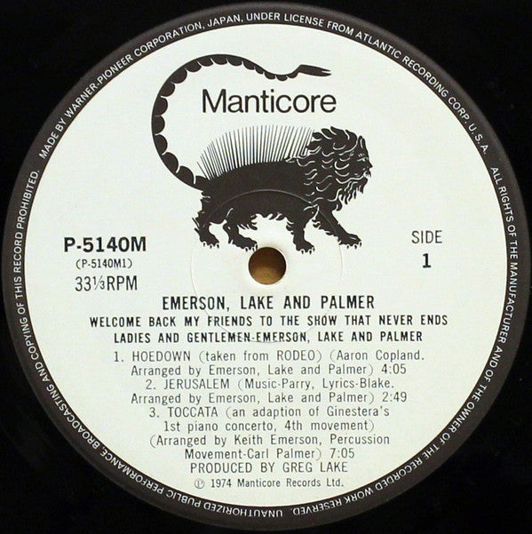 Emerson, Lake & Palmer - Welcome Back My Friends To The Show That N...