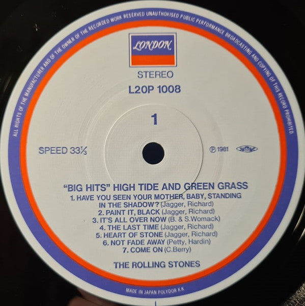 The Rolling Stones - Big Hits (High Tide And Green Grass) (Vinyl, LP, Compilation, Stereo) Very Good Plus (VG+) / Very Good Plus (VG+)