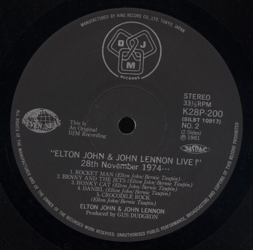 Elton John - Live! 28 November 1974 (Vinyl, LP)