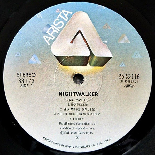 Gino Vannelli - Nightwalker (Vinyl, LP, Album) Very Good Plus (VG+) / Very Good Plus (VG+)