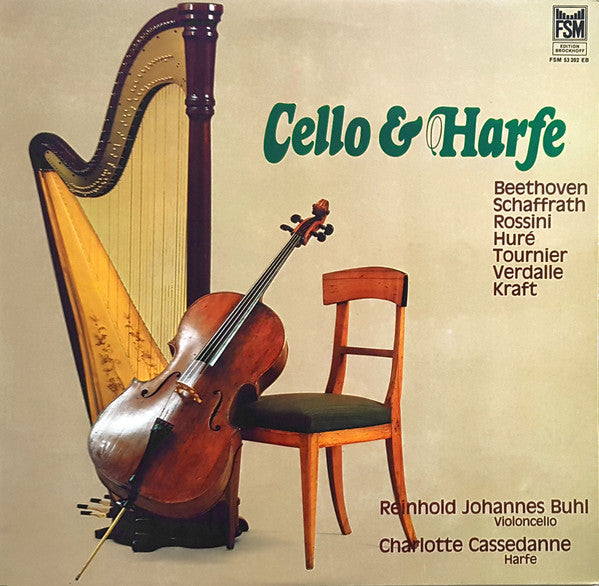 Ludwig van Beethoven - Cello & Harfe (Vinyl, LP, Stereo) Very Good Plus (VG+) / Very Good Plus (VG+)