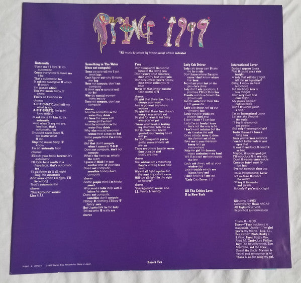 Prince - 1999 (Vinyl, LP, Album, Stereo)