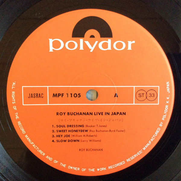 Roy Buchanan - Live In Japan (Vinyl, LP, Album) Very Good Plus (VG+) / Very Good (VG)
