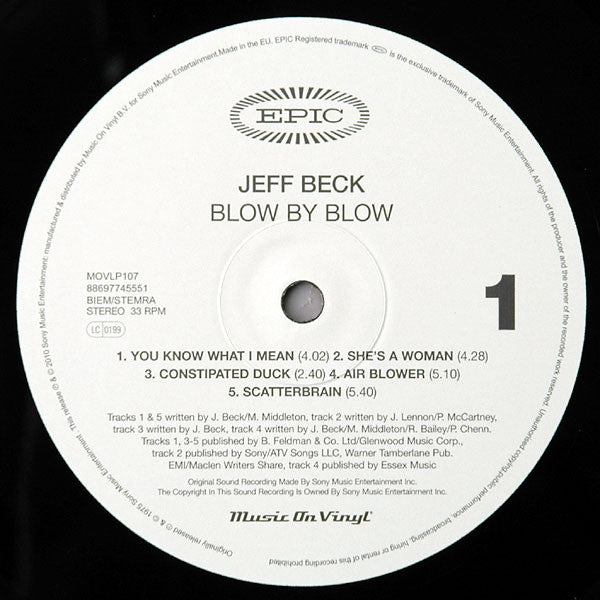 Jeff Beck - Blow By Blow (Vinyl, LP, Album, Reissue) Very Good Plus (VG+) / Very Good Plus (VG+)