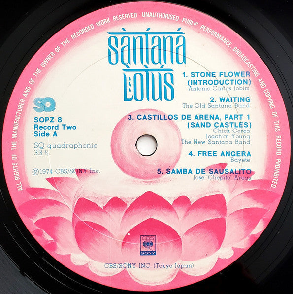 Santana - Lotus (3xVinyl, LP, Album, Quadraphonic) Very Good (VG) / Very Good (VG)