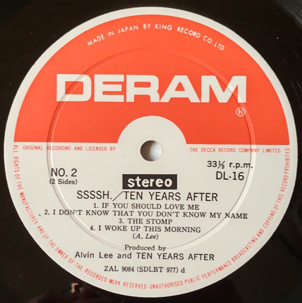 Ten Years After - Ssssh.= Morning Without Dawn (Vinyl, LP, Album) Very Good (VG) / Very Good Plus (VG+)