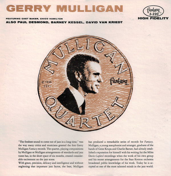 Gerry Mulligan Quartet - Gerry Mulligan / Paul Desmond (Vinyl, LP, Compilation, Mono) Very Good (VG) / Very Good (VG)