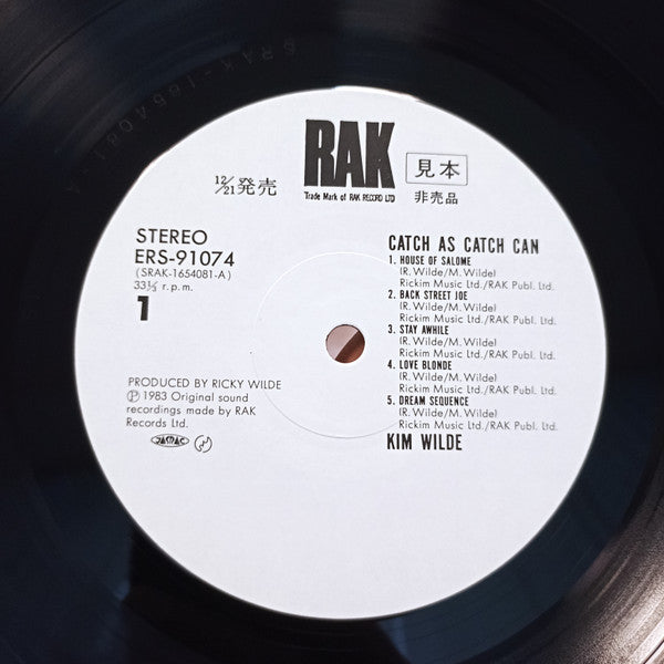 Kim Wilde - Catch As Catch Can (Vinyl, LP, Album, Promo) Very Good Plus (VG+) / Very Good Plus (VG+)