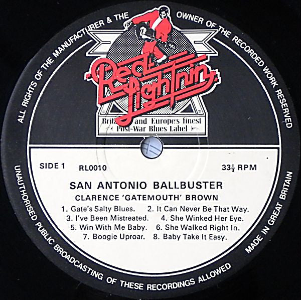 Clarence "Gatemouth" Brown - San Antonio Ballbuster (Vinyl, Compilation, LP, Mono) Very Good Plus (VG+) / Very Good (VG)