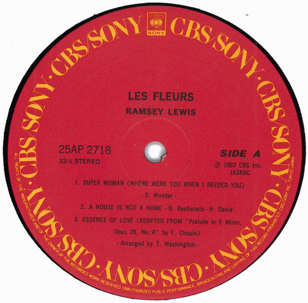 Ramsey Lewis - Les Fleurs (Vinyl, LP, Album) Very Good (VG) / Very Good (VG)