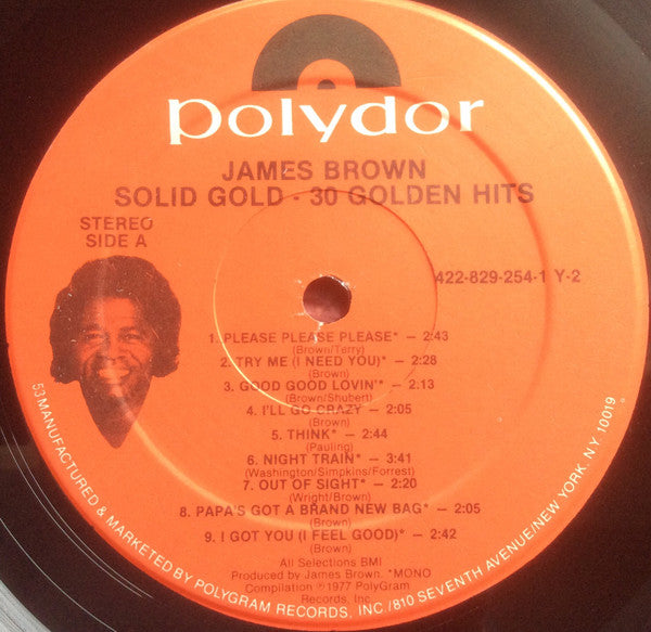 James Brown - Solid Gold (30 Golden Hits - 21 Golden Years) (2xVinyl, LP, Compilation, Reissue, Remastered, Stereo, Mono) Very Good (VG) / Very Good (VG)