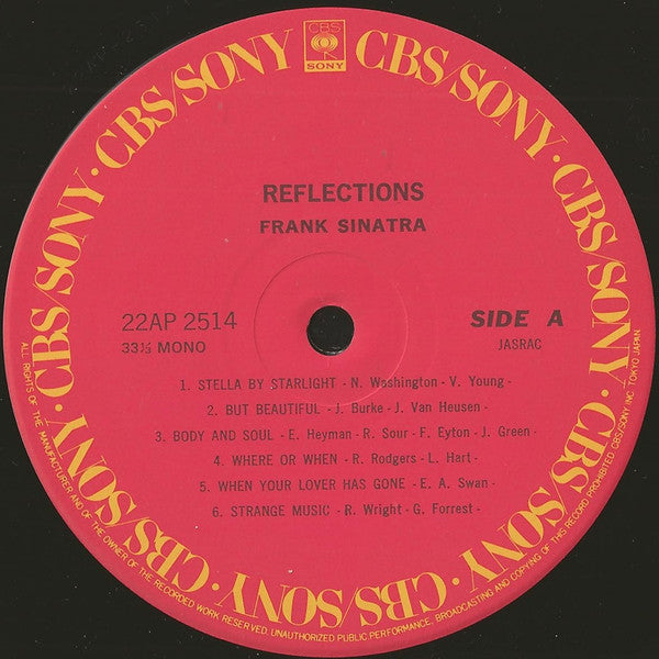 Frank Sinatra - Reflections (Vinyl, LP, Compilation, Reissue, Mono) Near Mint (NM or M-) / Near Mint (NM or M-)