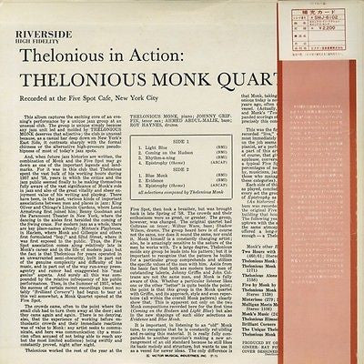 The Thelonious Monk Quartet - Thelonious In Action (Vinyl, LP, Album, Reissue, Stereo) Very Good Plus (VG+) / Very Good (VG)