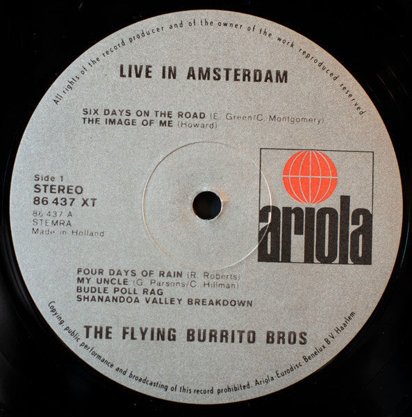 The Flying Burrito Bros - Live In Amsterdam (2xVinyl, LP, Album, Stereo) Good Plus (G+) / Good Plus (G+)