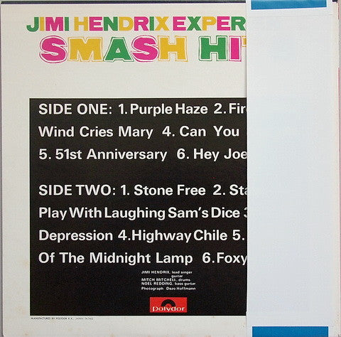 The Jimi Hendrix Experience - Smash Hits (Vinyl, LP, Compilation, R...