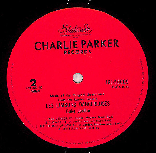 Duke Jordan - Les Liaisons Dangereuses (Vinyl, LP, Album, Reissue) Very Good Plus (VG+) / Very Good (VG)