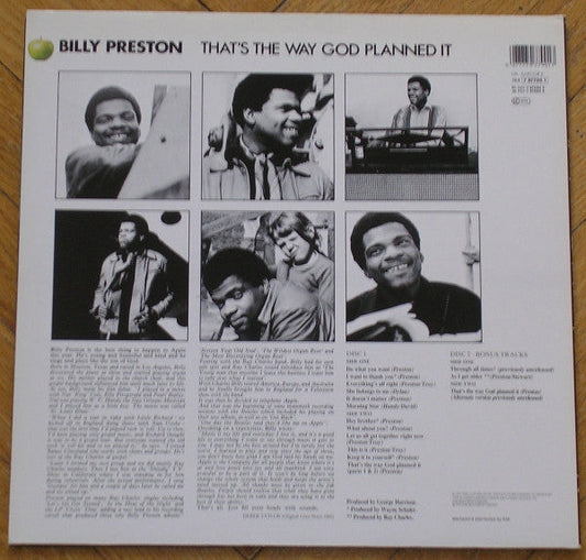 Billy Preston - That's The Way God Planned It (Vinyl, Vinyl, LP, Album, Reissue, Remastered, 12", 45 RPM) Very Good (VG) / Very Good (VG)