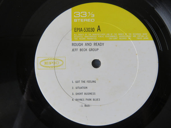 Jeff Beck Group - Rough And Ready (Vinyl, LP, Album) Good Plus (G+) / Fair (F)