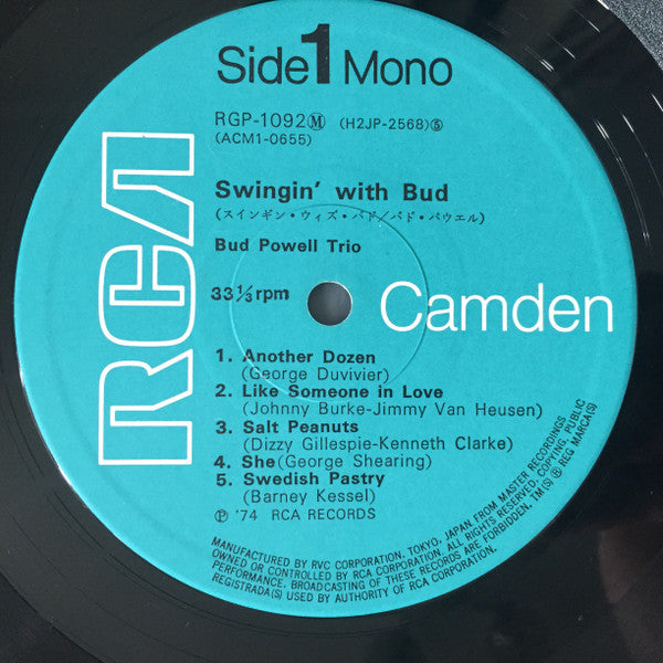 Bud Powell - Swingin' With Bud (Vinyl, LP, Album, Reissue, Mono)
