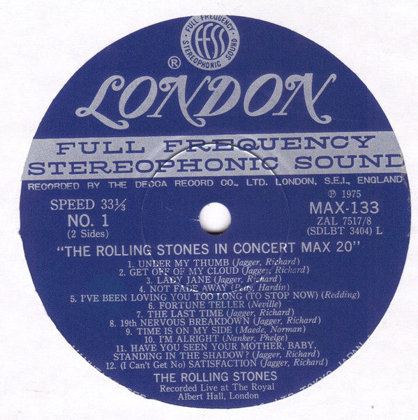 The Rolling Stones - In Concert Max 20 (Vinyl, LP, Compilation) Near Mint (NM or M-) / Good Plus (G+)