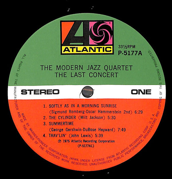 The Modern Jazz Quartet - The Last Concert (2xVinyl, LP) Very Good (VG) / Very Good Plus (VG+)