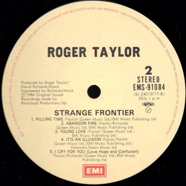 Roger Taylor - Strange Frontier (Vinyl, LP, Album, Stereo)