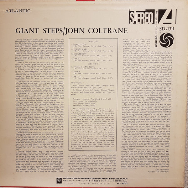 John Coltrane - Giant Steps = ジャイアント・ステップス (Vinyl, LP, Album, Reiss...