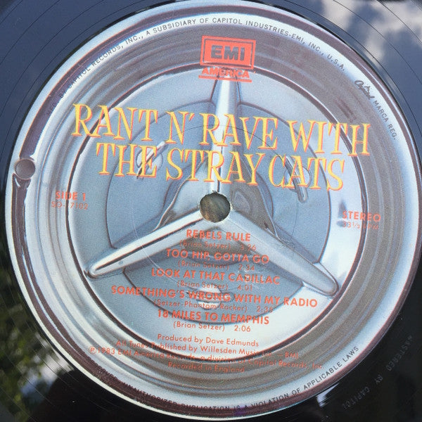 Stray Cats - Rant N' Rave With The Stray Cats (Vinyl, LP, Album) Good Plus (G+) / Good Plus (G+)