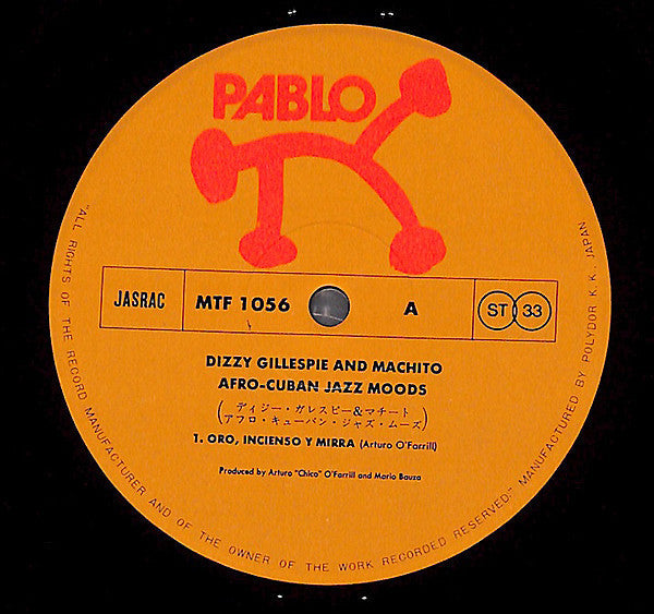 Dizzy Gillespie - Afro-Cuban Jazz Moods (Vinyl, LP, Album) Very Good (VG) / Very Good Plus (VG+)