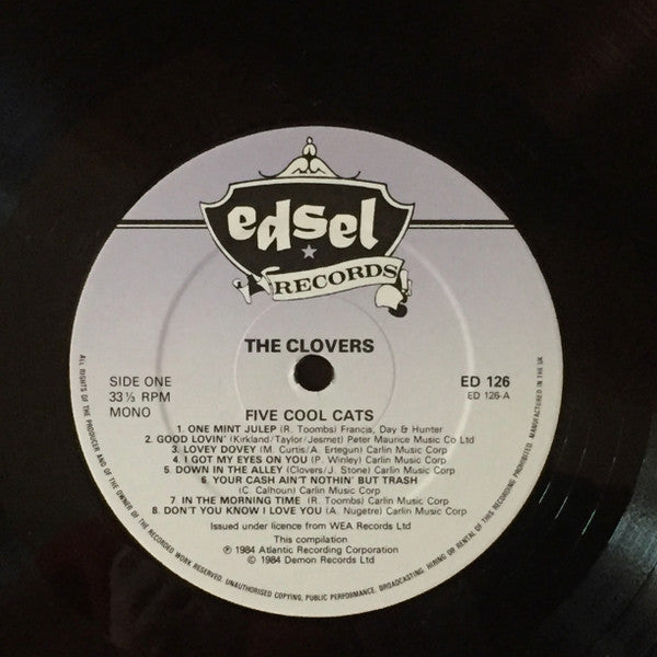 The Clovers - Five Cool Cats (Vinyl, LP, Compilation, Mono) Very Good Plus (VG+) / Very Good (VG)