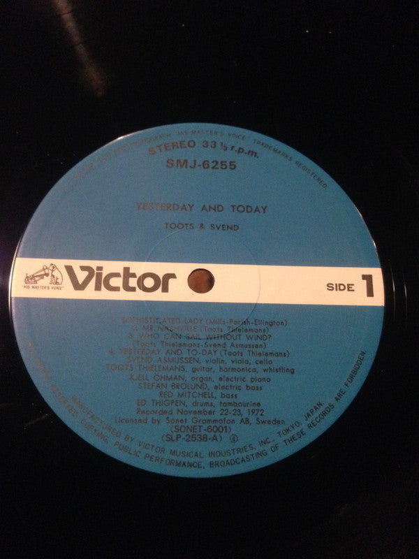 Toots Thielemans - Yesterday And Today (Vinyl, LP, Album, Stereo)