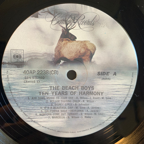 The Beach Boys - Ten Years Of Harmony (2xVinyl, LP, Compilation, Stereo) Near Mint (NM or M-) / Very Good Plus (VG+)