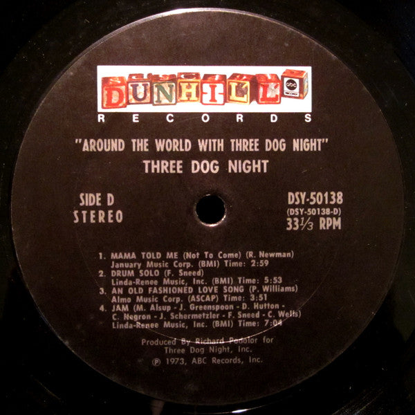 Three Dog Night - Around The World With Three Dog Night (2xVinyl, LP, Album, Stereo) Very Good Plus (VG+) / Very Good (VG)