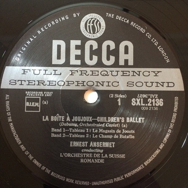Claude Debussy - La Boite A Joujoux / Printemps (Vinyl, LP, Stereo, Reissue) Very Good Plus (VG+) / Very Good (VG)