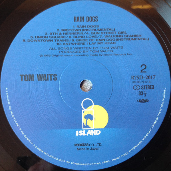 Tom Waits - Rain Dogs = レイン・ドッグ (Vinyl, LP, Album) Very Good Plus (VG+) / Very Good Plus (VG+)