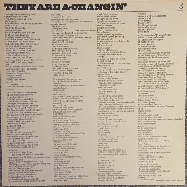 Bob Dylan - The Times They Are A-Changin' (Vinyl, LP, Album, Reissue)