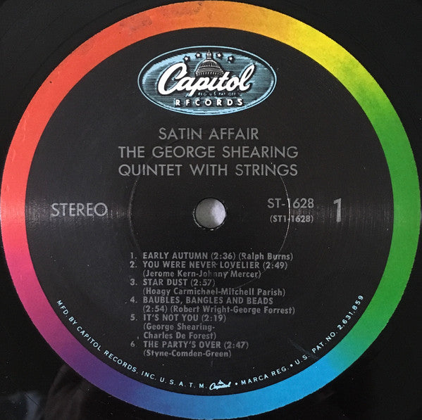 The George Shearing Quintet - Satin Affair (Vinyl, LP, Album, Repress, Stereo) Good Plus (G+) / Fair (F)