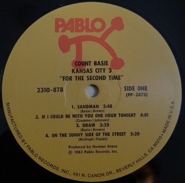 Count Basie - For The Second Time (Vinyl, LP, Album, Stereo) Very Good (VG) / Very Good (VG)