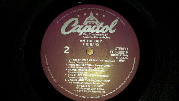 The Band - Anthology (2xVinyl, LP, Compilation) Very Good Plus (VG+) / Very Good Plus (VG+)