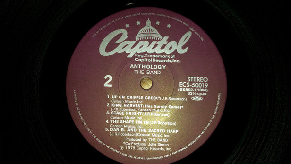 The Band - Anthology (Vinyl, LP, Compilation)