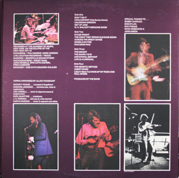 The Band - Rock Of Ages (The Band In Concert) (2xVinyl, LP, Album, Club Edition, Reissue) Very Good (VG) / Very Good Plus (VG+)